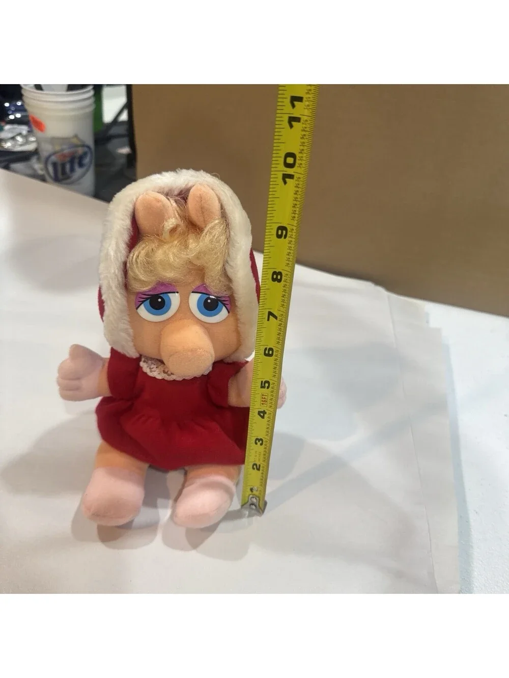 Miss Piggy 1987 Baby Christmas Plush Doll Mrs. Claus Muppets Jim Hensen Simon
